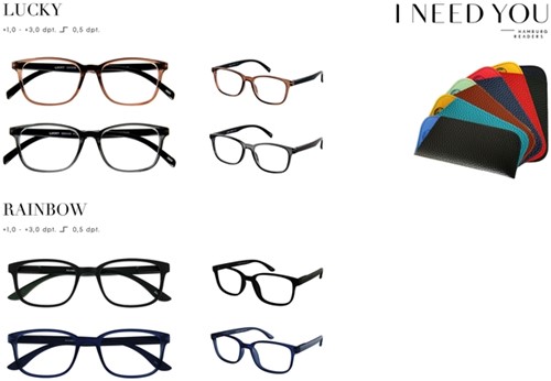 Leesbrillen pakket I Need You  Lucky/ Rainbow assorti