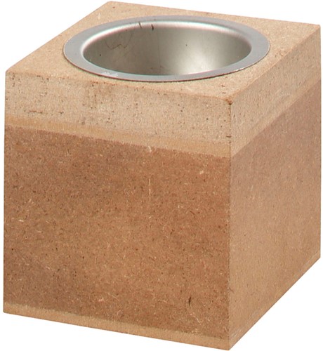 Waxinelichthouder Creotime 6x6x6cm MDF