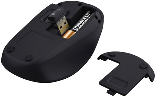 Muis Trust Yvi+ draadloos eco zwart-1