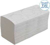 Handdoek Kleenex Ultra i-vouw 3-laags 21,5x31,8cm wit 15x96st 6710-1
