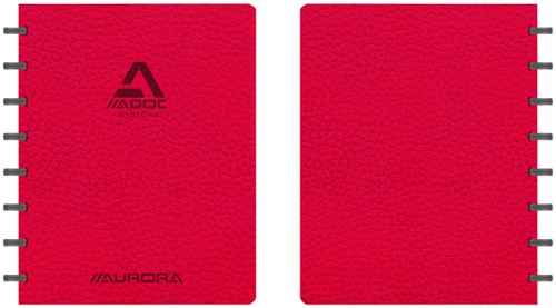 Schrift Adoc Business A5 ruit 5x5mm 144blz 90gr rood