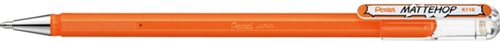 Gelschrijver Pentel Mattehop K110 oranje 0.5mm