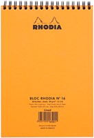 Schrijfblok Rhodia A5 lijn 80 vel 80gr spiraal oranje-3