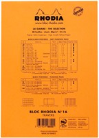 Schrijfblok Rhodia A5 lijn met kantlijn 80 vel 80gr oranje-3