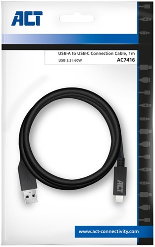 Kabel ACT USB A 3.2 naar USB-C 1 meter-3