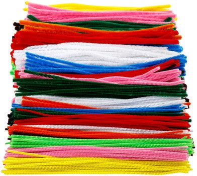 Chenilledraad Creotime 30cm dikte 4, 6, 9mm 700 stuks assorti