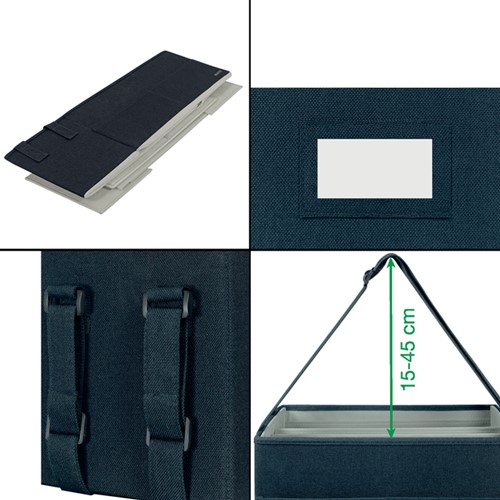 Opbergtas Leitz gestoffeerd 200x210x355mm grijs-2