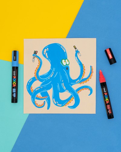 Paintmarker Uni POSCA PC17K extra breed rechthoek rood-1