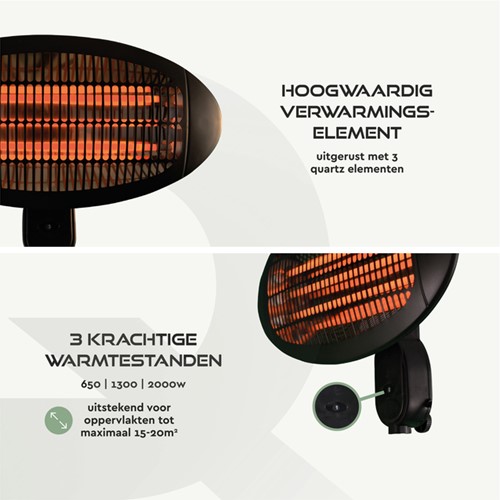Terrasverwarmer BRASQ PHW100 hangend elektrisch-1