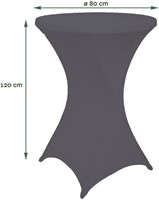 Tafelrok BRASQ voor statafel 80cm antraciet-3