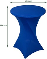 Tafelrok BRASQ voor statafel 80cm blauw-3