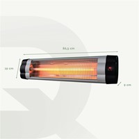 Terrasverwarmer BRASQ PHW200 hangend elektrisch met afstandbediening-1