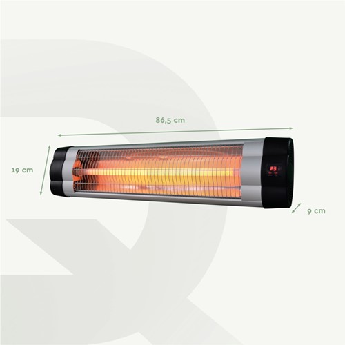 Terrasverwarmer BRASQ PHW200 hangend elektrisch met afstandbediening-1