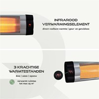 Terrasverwarmer BRASQ PHW200 hangend elektrisch met afstandbediening-2