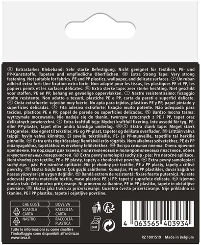 Klittenband tesa Ultra Power Lock Tape 100cmx25mm zwart-3