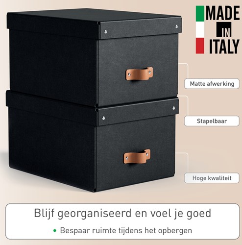 Opbergdoos Leitz Puro met deksel 17 liter set van 2 zwart-3