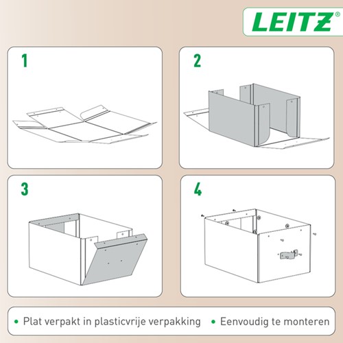 Opbergdoos Leitz Puro met deksel 17 liter set van 2 zwart-3