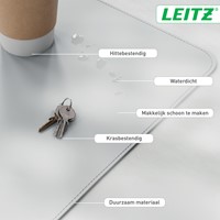 Bureau-onderlegger Leitz 80x40cm oprolbaar grijs-2