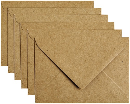 Envelop Papicolor C6 114x162mm kraft bruin