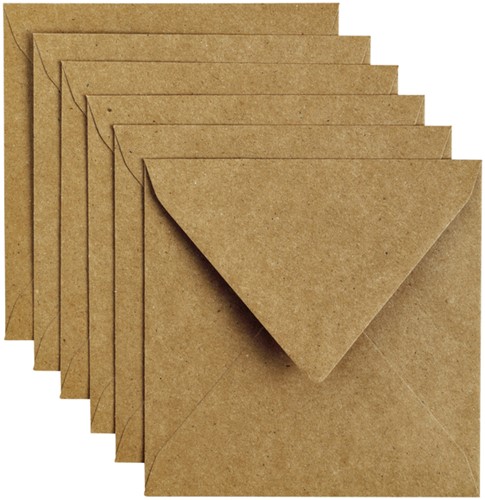 Envelop Papicolor 140x140mm kraft bruin