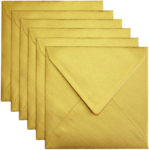 Envelop Papicolor 140x140mm metallic goud
