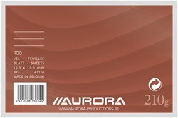 Systeemkaart Aurora 150x100mm lijn + rode koplijn 210gr wit
