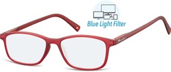 Leesbril Montana +1.00dpt blue light filter rood