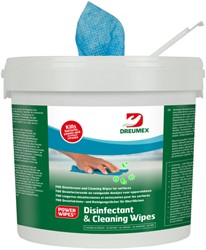 Desinfectiedoekjes Dreumex emmer 700 stuks blauw