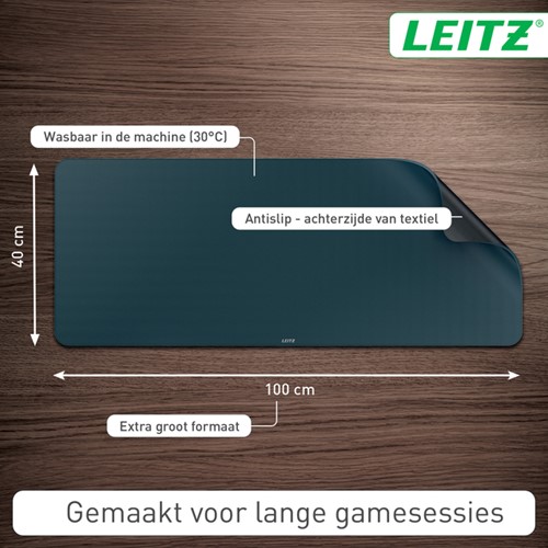 Bureau-onderlegger Leitz 100x40cm grijs-2