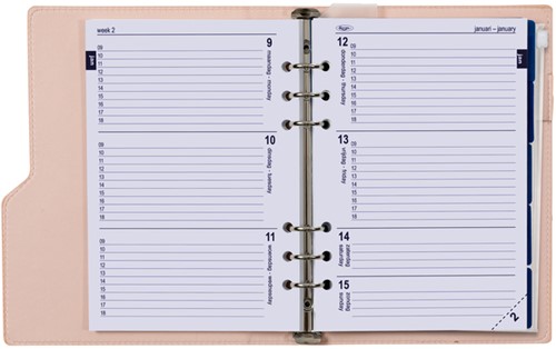 Organizer Kalpa A5 inclusief agenda 2026-2027 7dagen/2pagina's croco rose-2