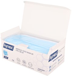 Mondmasker Hynex IIR 3-laags 50 stuks blauw