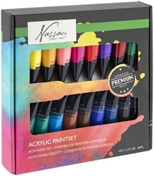 Acrylverf Nassau fine art doos a 18 tubes a 36ml