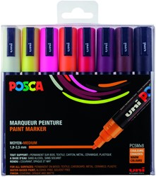 Verfstift Posca PC5M M 8st  warme kleuren