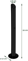 Asbak staand BRASQ AT300 RVS zwart