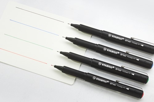 Fineliner STABILO dr!ver fijn assorti 4 stuks-3