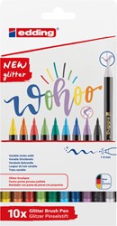 Brushpen edding 1340 10st glitter assorti