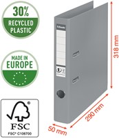 Ordner Esselte No.1 Power VIVIDA 50mm 30% gerecycled PP folie rood-3