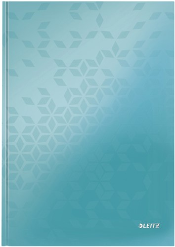 Notitieboek Leitz WOW A4 160blz 90gr lijn ijsblauw