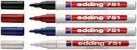 Viltstift edding 751 lakmarker rond 1-2mm wit-2