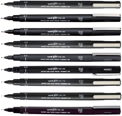 Fineliner Uni-ball Pin 0,6mm zwart-2