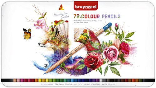 Kleurpotloden Bruynzeel Expression colour blik à 72 stuks assorti