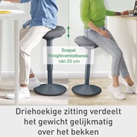 Actieve zit-stakruk Leitz Ergo met gasveer 57-82cm zwart-3