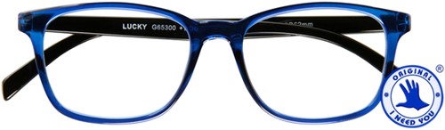 Leesbril I Need You Lucky +3.00 dpt blauw-zwart
