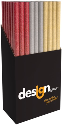 Inpakpapier Design Group glitter uni 150x70cm assorti