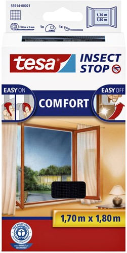 Insectenhor Tesa 55914 voor raam 1,7x1,8m zwart