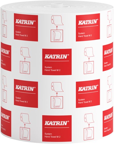 Handdoekrol Katrin 2-laags wit medium 160mx209mm