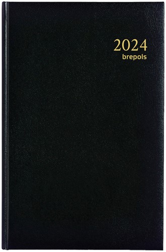 Agenda 2024 Brepols Saturnus Lima 2dag/1pagina zwart