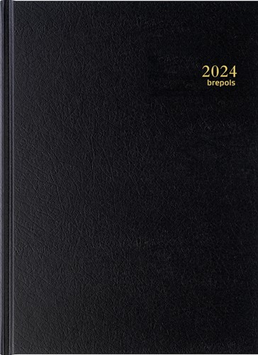 Agenda 2024 Brepols Bremax Santex A4 1dag/1pagina 4 kolommen zwart