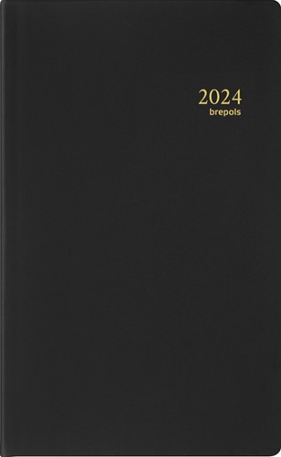 Agenda 2024 Brepols Breform Seta 1dag/1pagina zwart