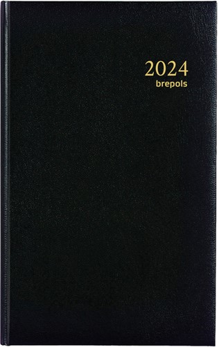 Agenda 2024 Brepols Brefix Lima 1dag/1pagina zwart